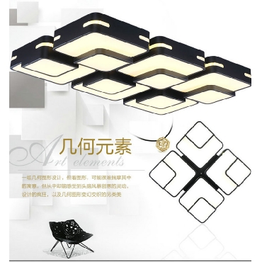 现代简约时尚LED吸顶灯长方形客厅灯大气创意个性卧室灯灯具灯饰
